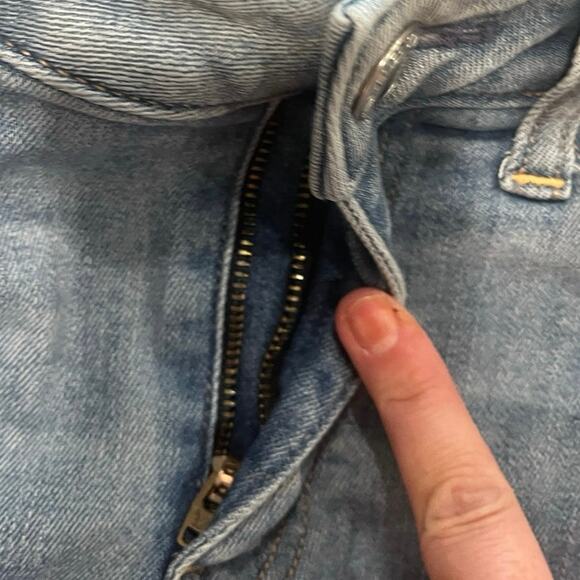 American Eagle Jegging Jeans Mid Rise Super Stretch Denim Light Wash Blue Size 6 - Picture 6 of 12